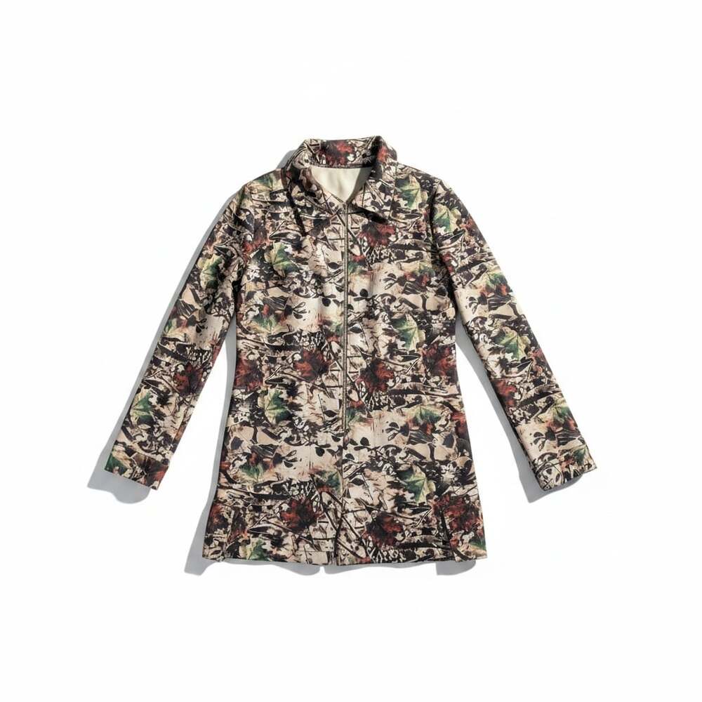 Womens Camouflage Jumpsuit Y2K Long Sleeve Cargo Shorts Romper Camo One Piece Ou